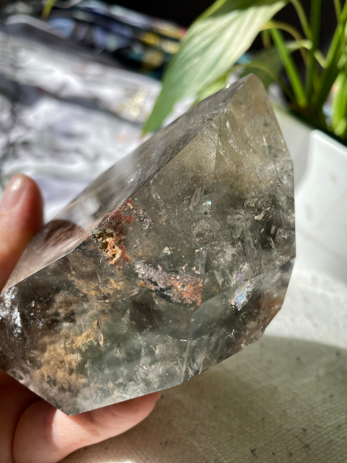 Garden Quartz (Lodolite) Double-Terminated Polished Crystal | GQF-03