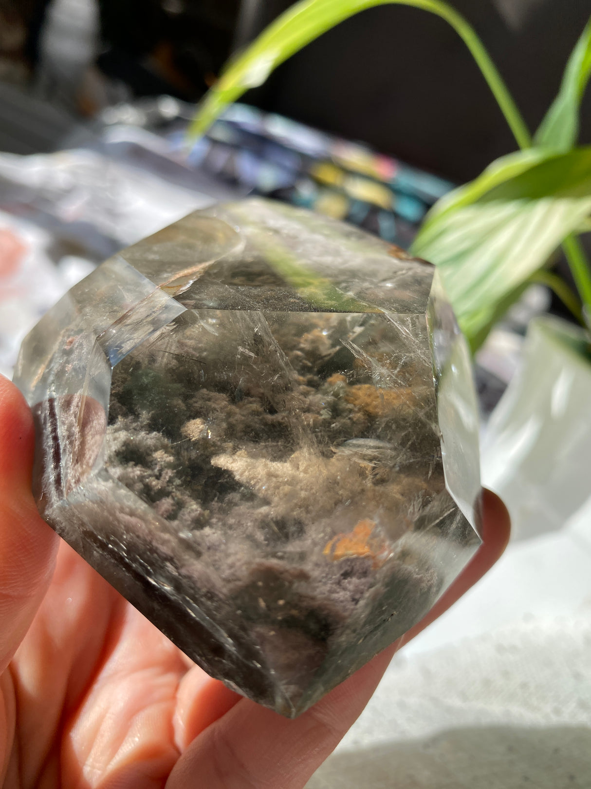 Garden Quartz (Lodolite) Double-Terminated Polished Crystal | GQF-03