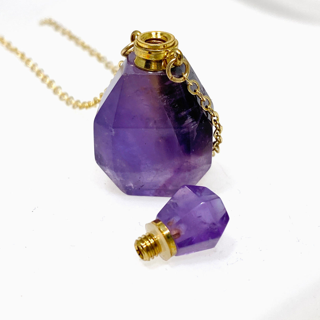 Amethyst perfume bottle / spell jar PB-AME