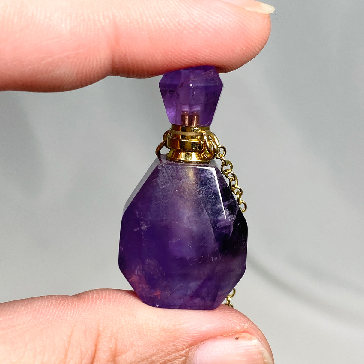 Amethyst perfume bottle / spell jar PB-AME