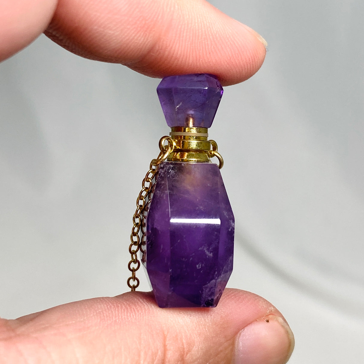 Amethyst perfume bottle / spell jar PB-AME