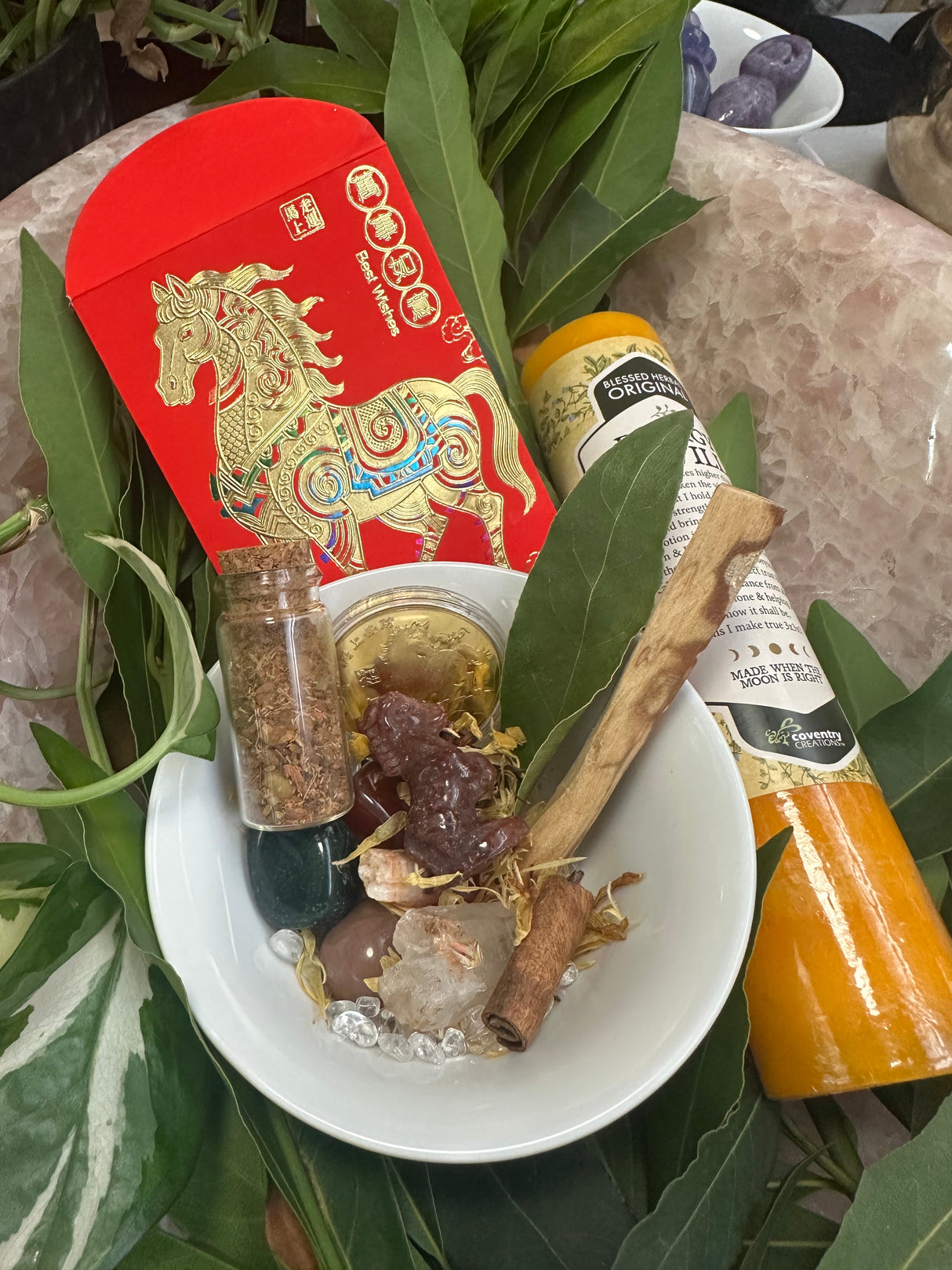 Fire Horse Threshold Ritual Set with Guided Audio and Lucky Coin & Red Packet