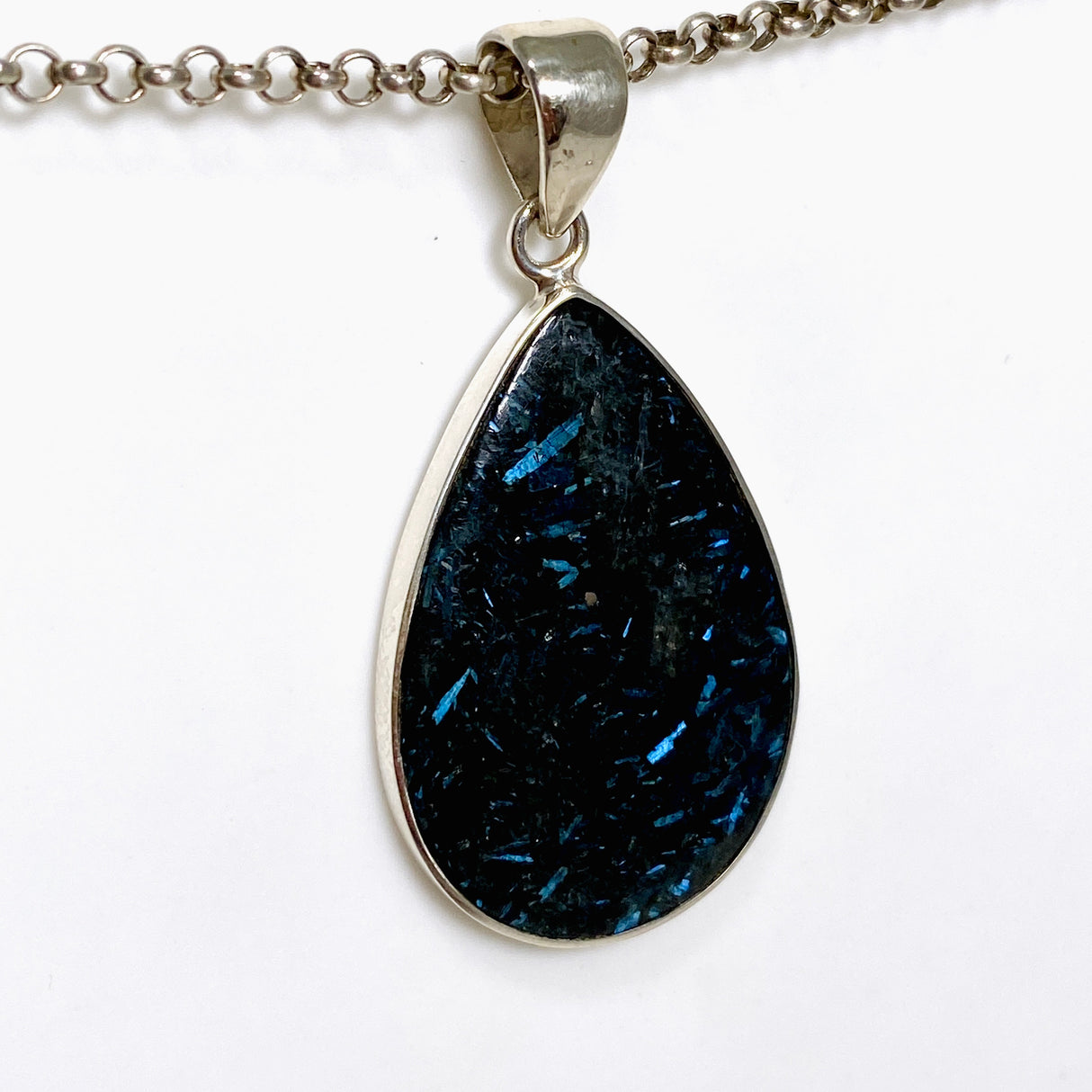 Nuummite Teardrop Cabochon Pendant BTP-66