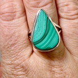 Malachite teardrop ring s.10 KRGJ2624