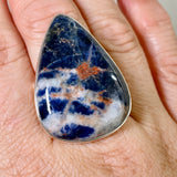Sodalite teardrop ring with hammered band s.8.75 KRGJ937