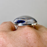 Sodalite teardrop ring with hammered band s.8.75 KRGJ937