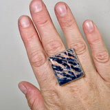 Sodalite square statement ring s.11 KRGJ938