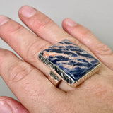 Sodalite square statement ring s.11 KRGJ938
