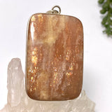 Sunstone large square pendant KPGJ2967