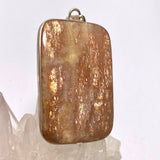 Sunstone large square pendant KPGJ2967