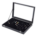 100 Slot Wood Jewellery Presentation Box 35.3x24.3x4.4cm