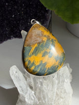 Blue and Gold Tiger's Eye Teardrop Pendant KPGJ3526
