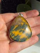 Blue and Gold Tiger's Eye Teardrop Pendant KPGJ3526