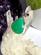 Chrysoprase Teardrop Pendant KPGJ3922