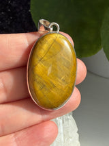 Golden Tiger's Eye Oval Sterling Silver Pendant KPGJ4206