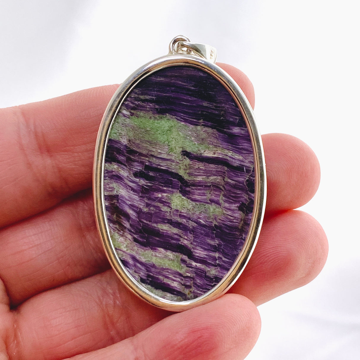 Kammererite Oval Cabochon Pendant KPGJ4746