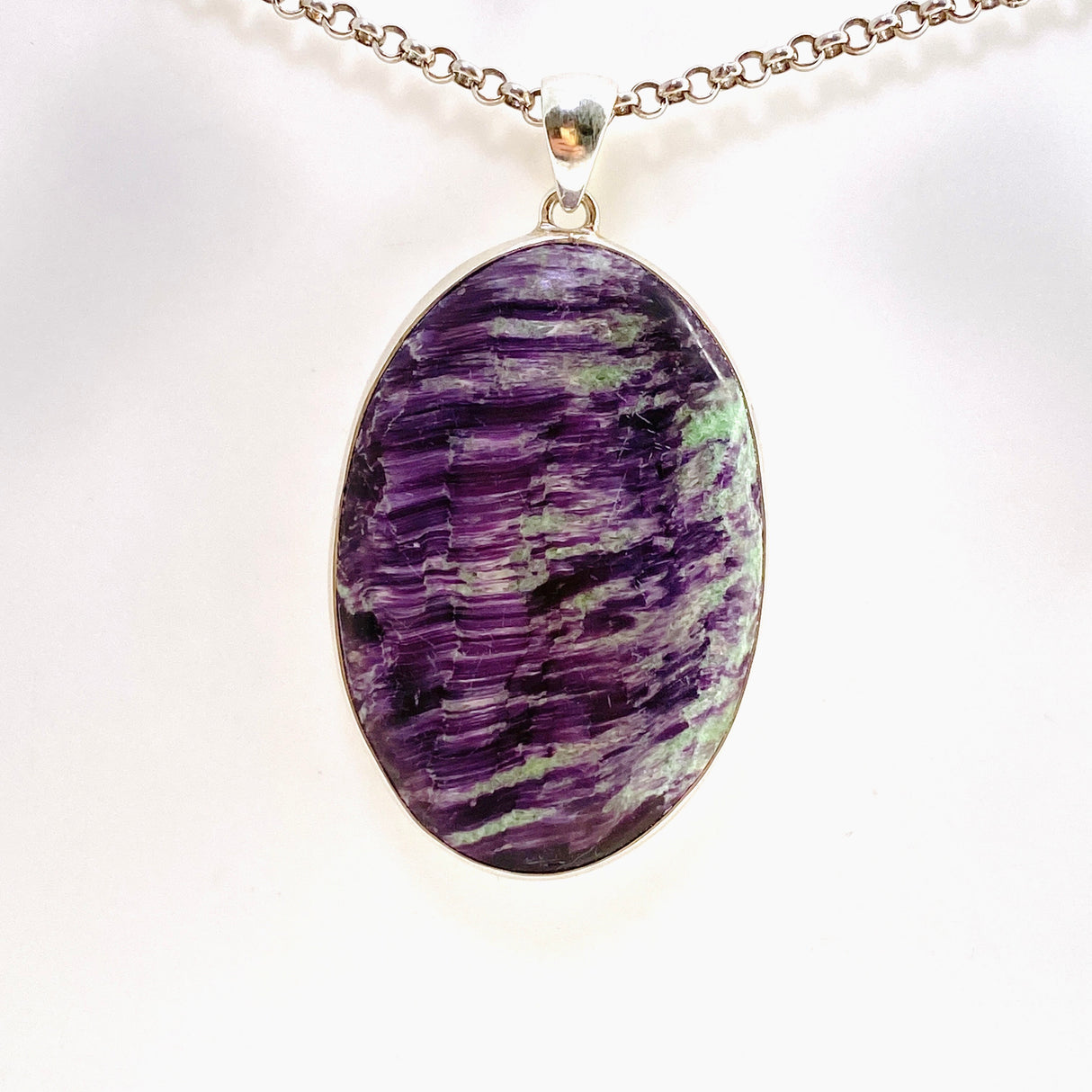 Kammererite Oval Cabochon Pendant KPGJ4746