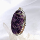 Kammererite Oval Cabochon Pendant in a Decoratve Setting KPGJ4748