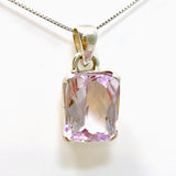 Kunzite Rectangular Faceted Pendant PPGJ882