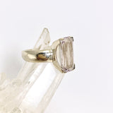 Kunzite Rectangular Faceted Ring Size 9.5 PRGJ674