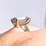 Kunzite Rectangular Faceted Ring Size 9.5 PRGJ674