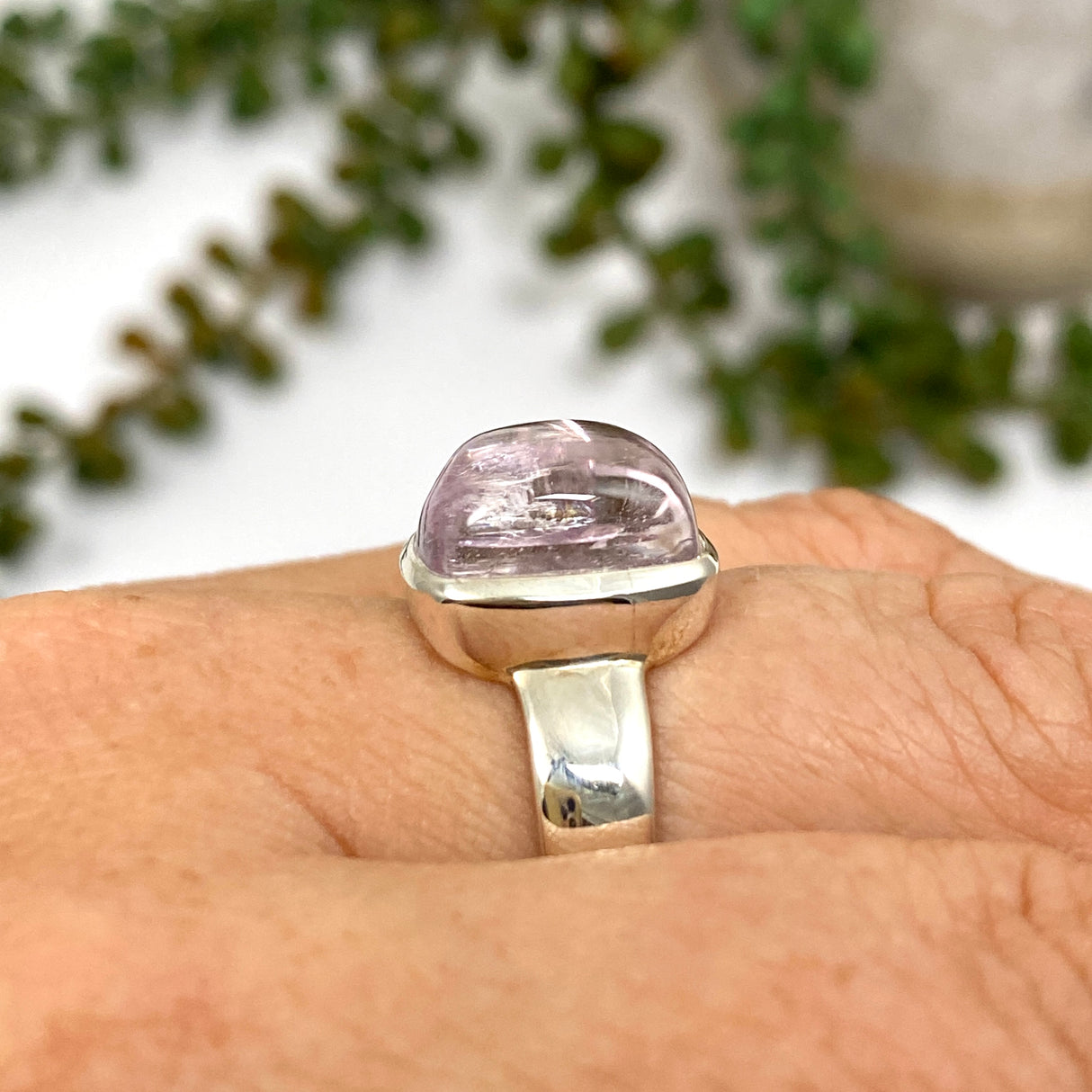 Kunzite Square Ring Size 7.5 PRGJ454