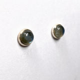 Labradorite round cabochon stud earrings KEGJ828