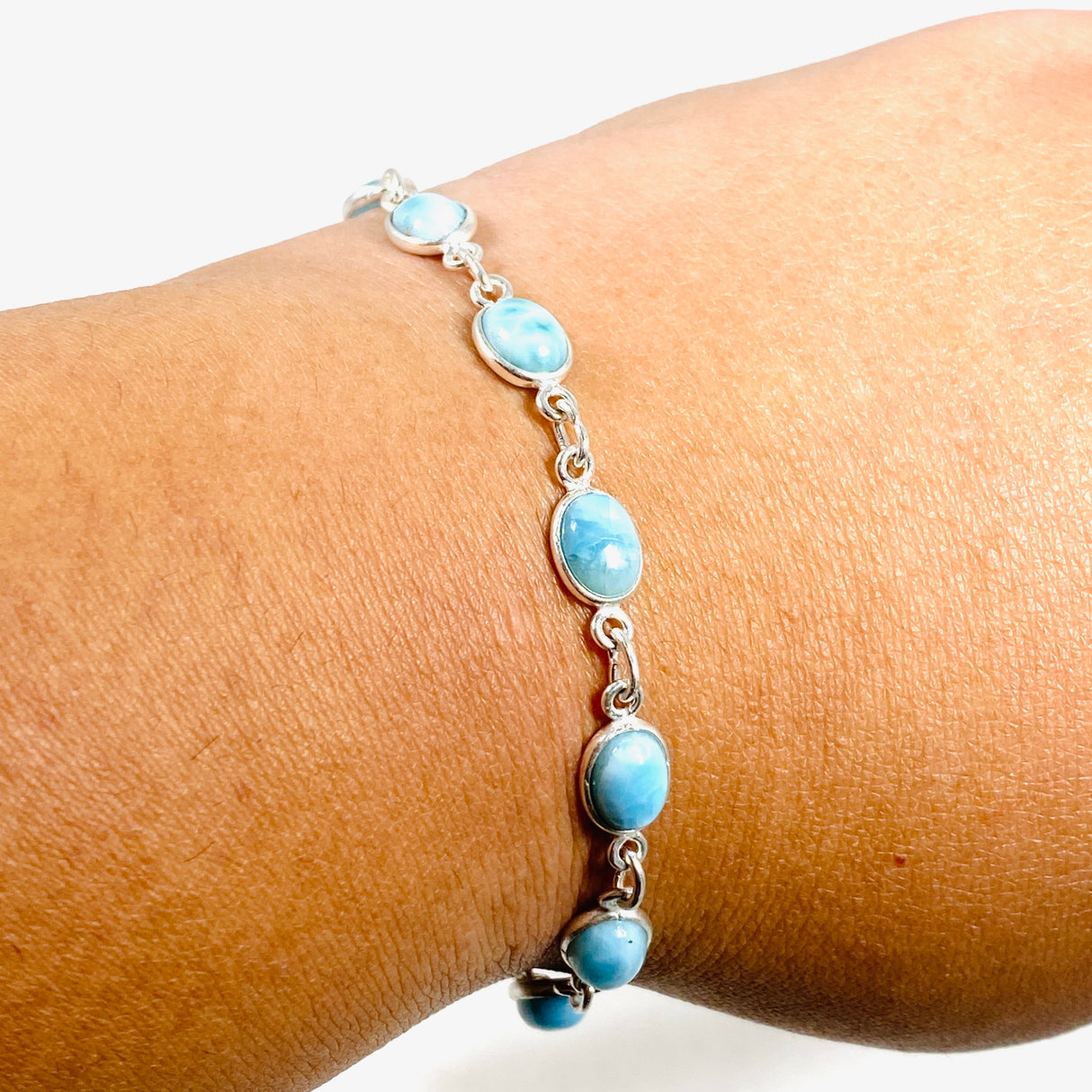 Larimar Oval Bracelet SSGJ-79