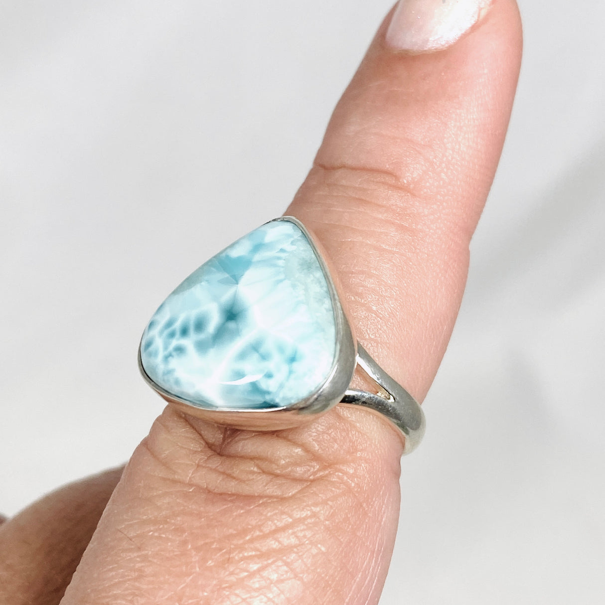 Larimar Teardrop Ring Size 8 KRGJ3088