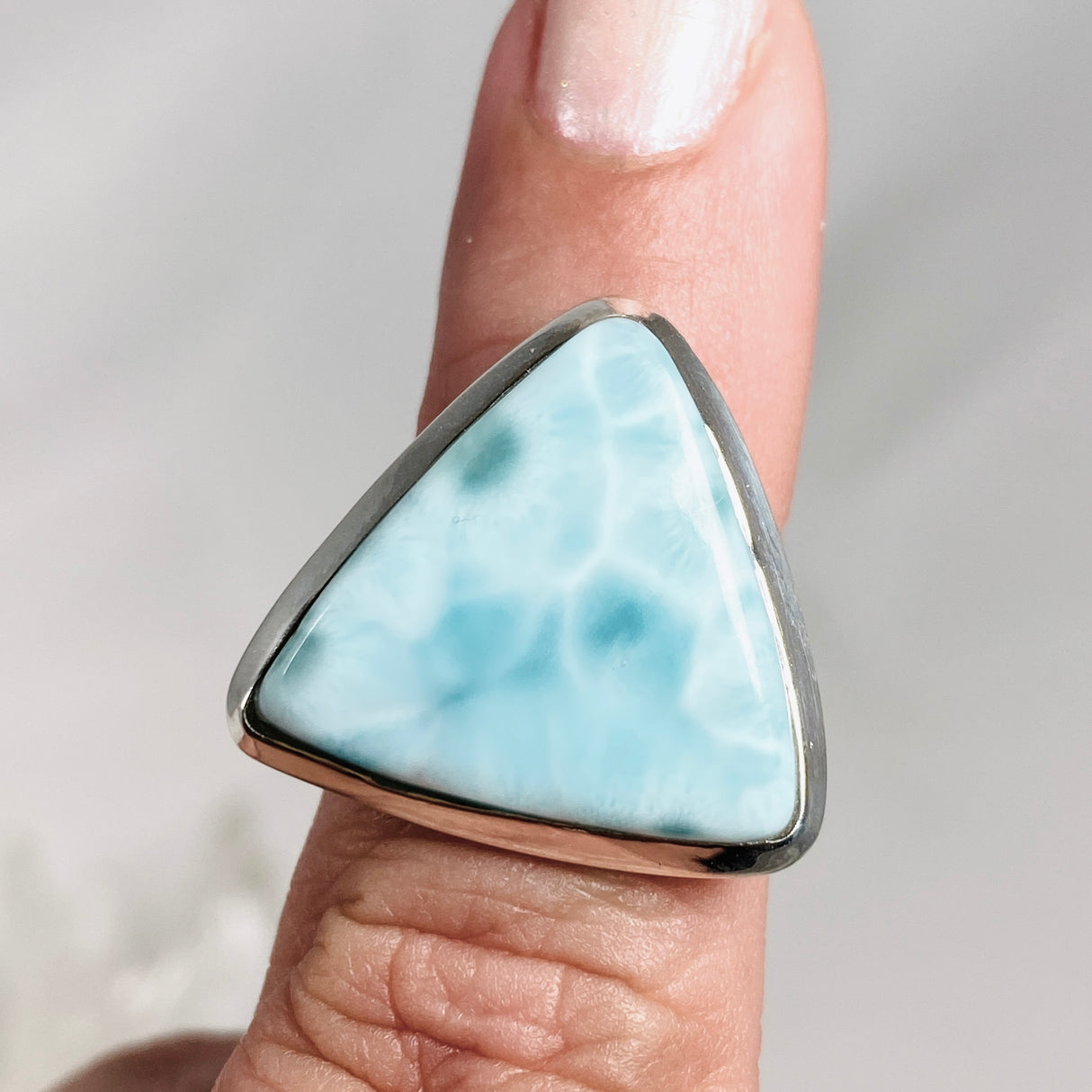 Larimar Triangular Ring Size 6 KRGJ3097