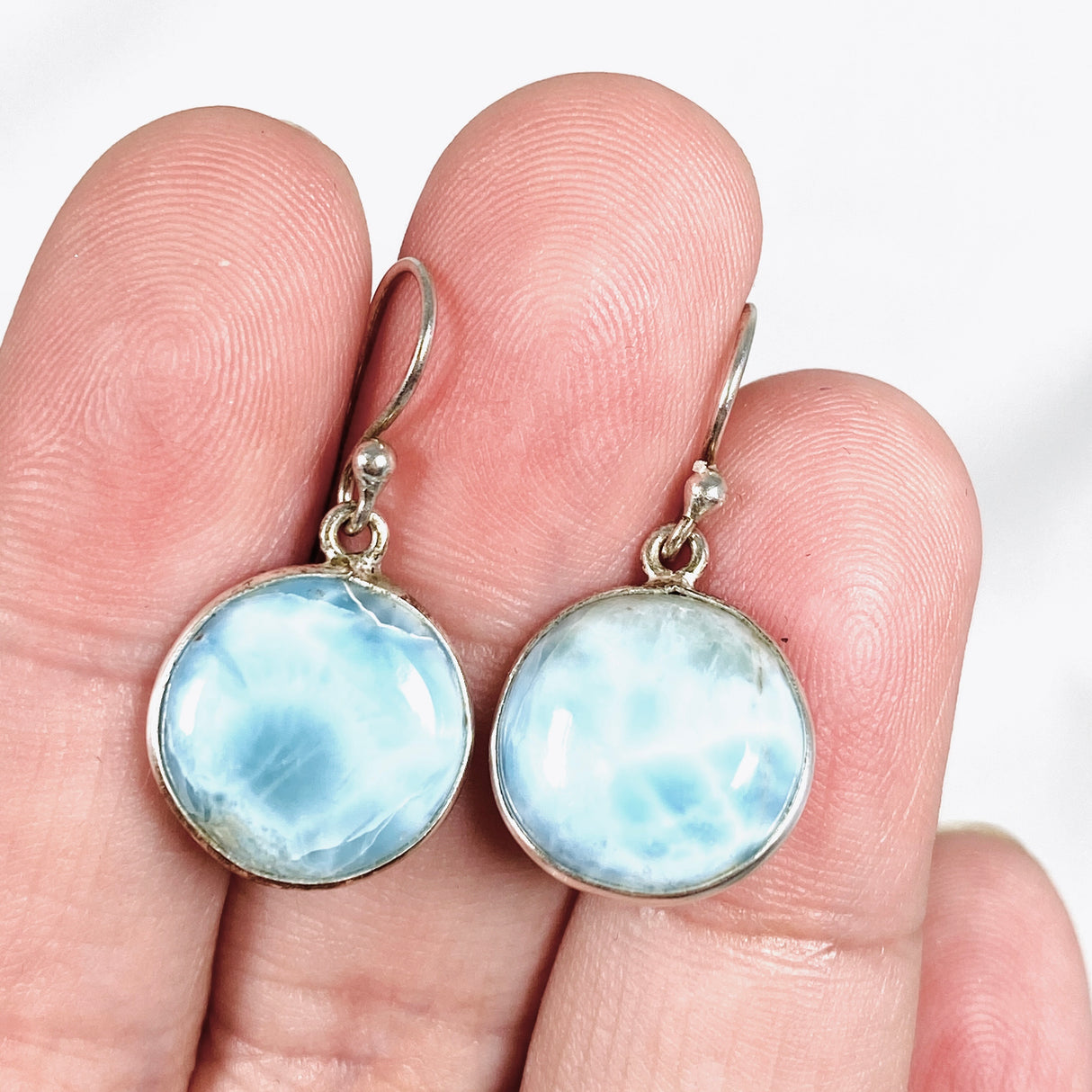 Larimar Round Earrings KEGJ995