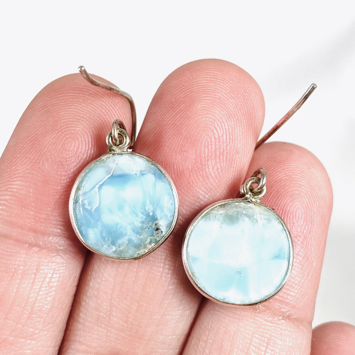 Larimar Round Earrings KEGJ995