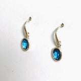 London Blue Topaz Oval Faceted Earrings PEGJ173