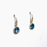 London Blue Topaz Oval Faceted Earrings PEGJ173