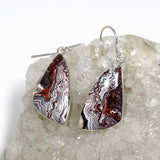 Mexican Crazy Lace Agate Freeform Earrings KEGJ1518