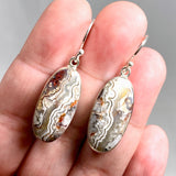 Mexican Crazy Lace Agate Oval Earrings KEGJ1514