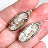 Mexican Crazy Lace Agate Oval Earrings KEGJ1514