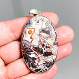 Mexican Crazy Lace Agate Oval Pendant KPGJ4572