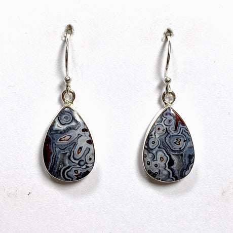 Mexican Crazy Lace Agate Teardrop Earrings KEGJ1516