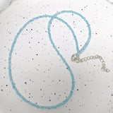 Micro Bead Necklace - Blue Chalcedony