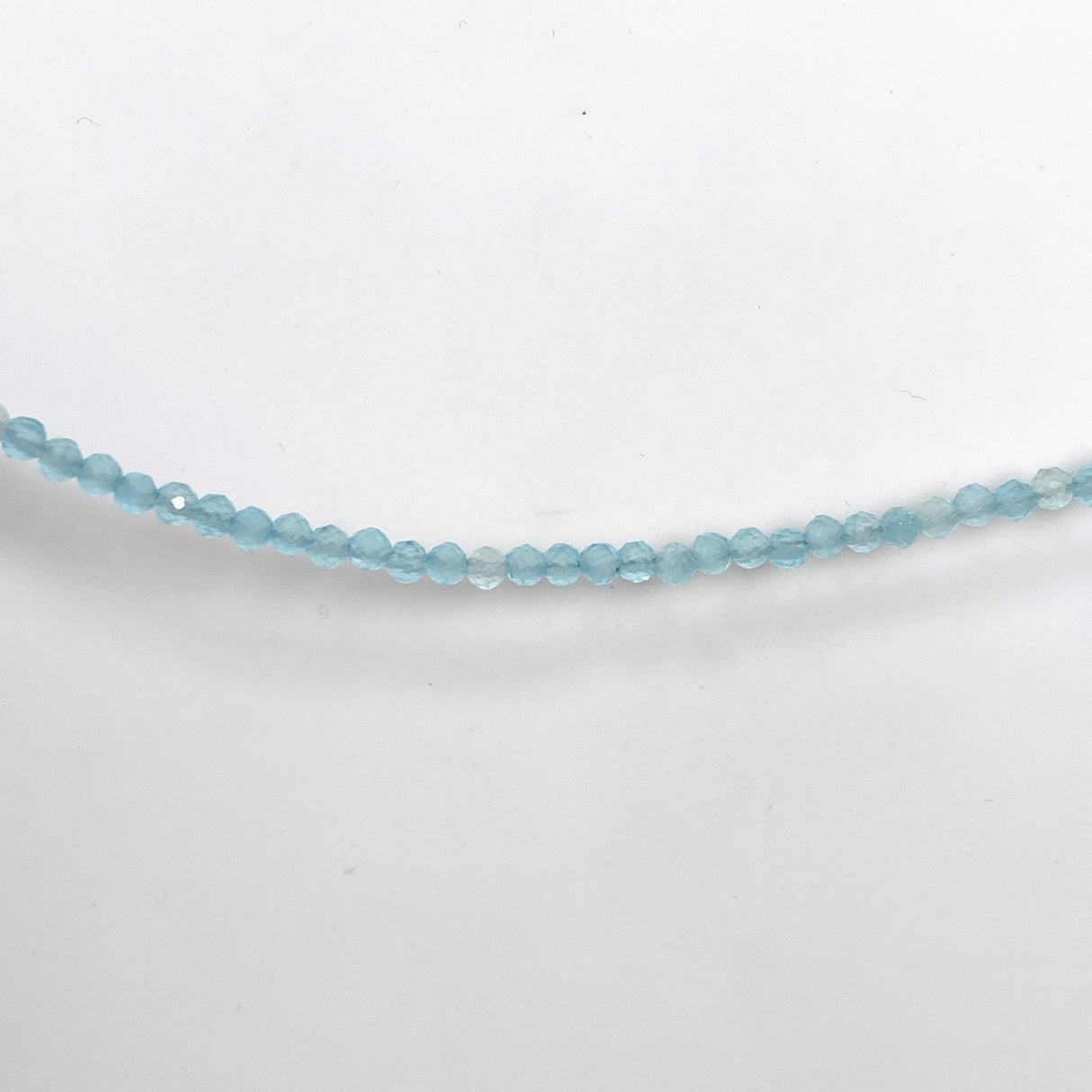 Micro Bead Necklace - Blue Chalcedony