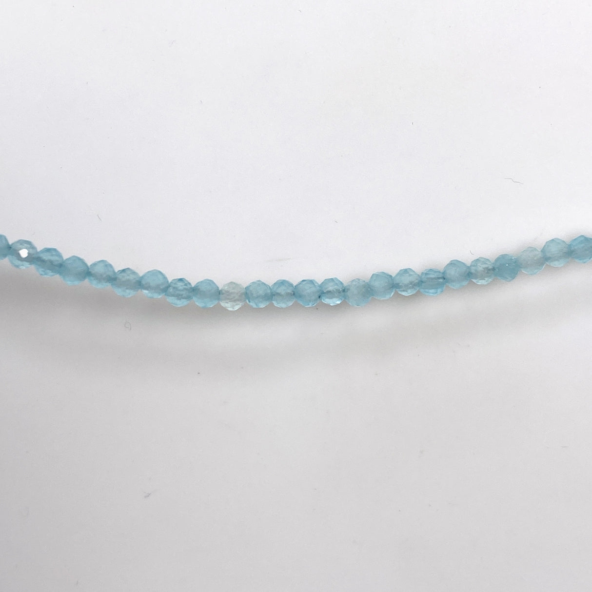 Micro Bead Necklace - Blue Chalcedony