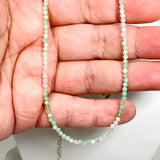 Micro Bead Necklace - Chrysoprase 
2.5mm