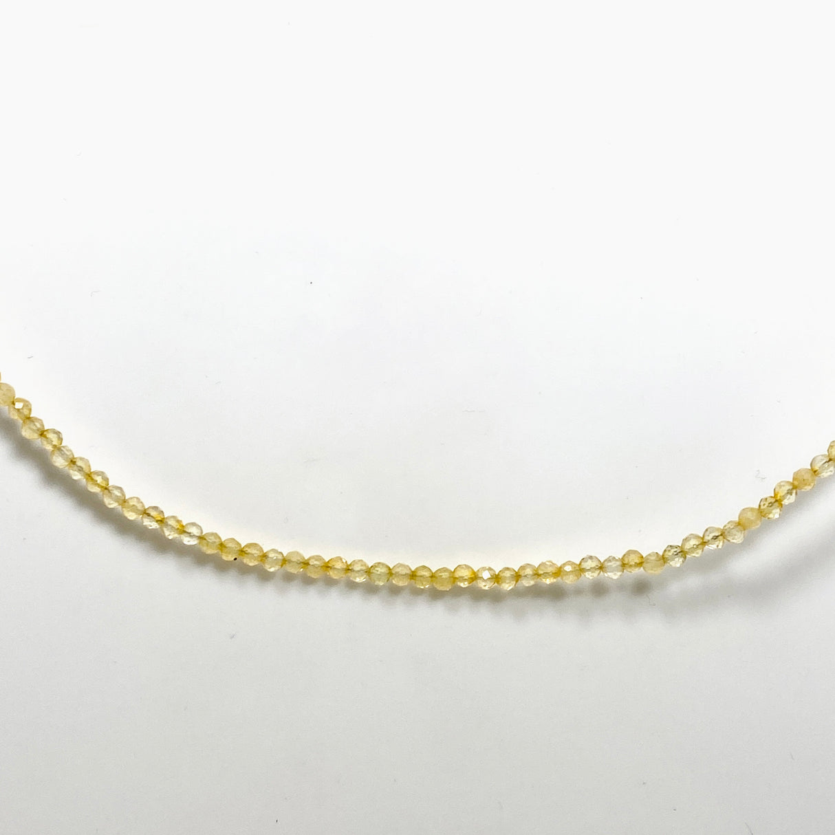 Micro Bead Necklace - Citrine 
2.5mm