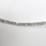 Micro Bead Necklace - Labradorite - Square Beads 2mm