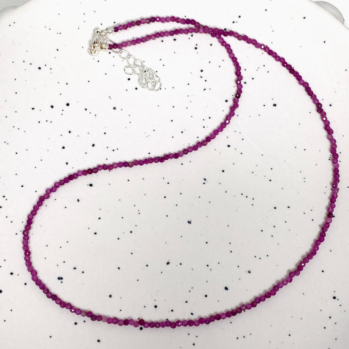 Micro Bead Necklace - Ruby