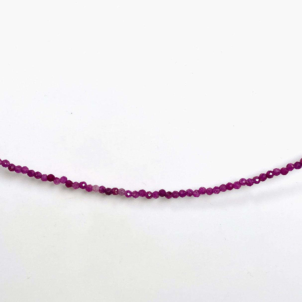 Micro Bead Necklace - Ruby