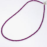 Micro Bead Necklace - Ruby Square Beads