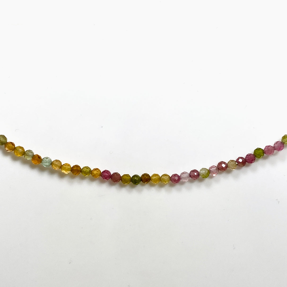 Micro Bead Necklace - Tourmaline (mixed colours)