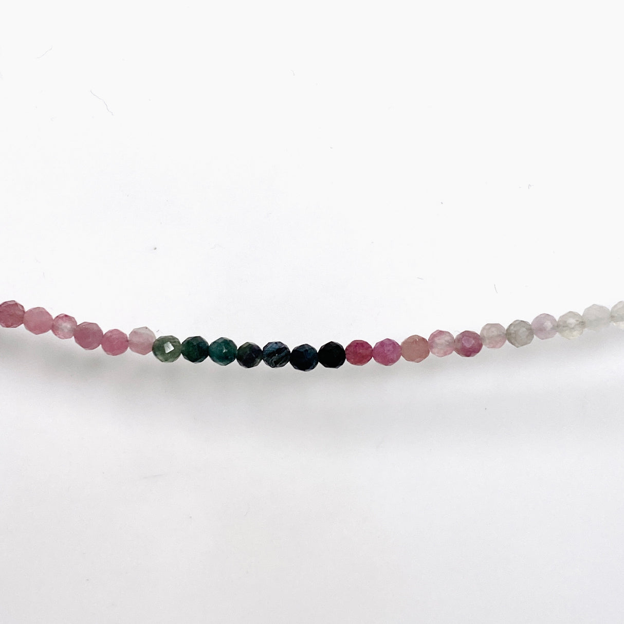 Micro Bead Necklace - Tourmaline (mixed colours)